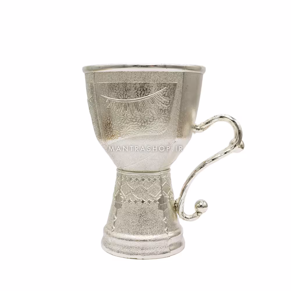 بخور سوز فلزی دارای محفظه ذغال رنگ نقره ای کد 167