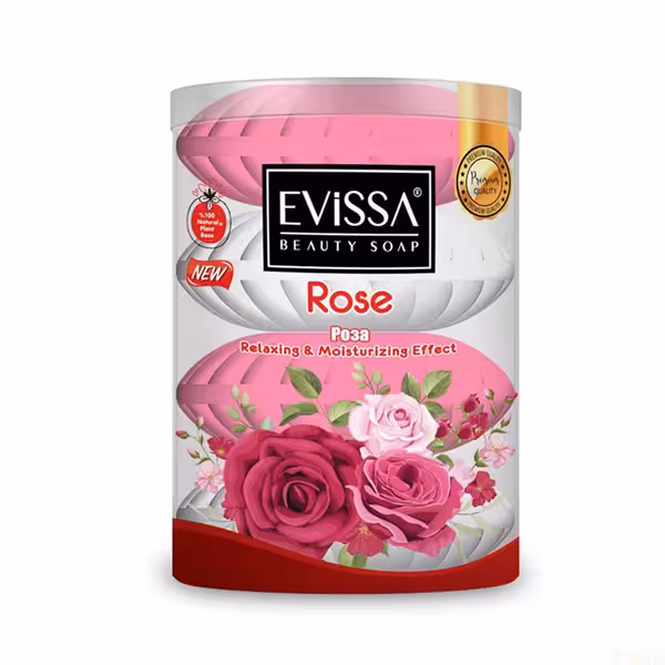 صابون اویسا Evissa حاوی عصاره رز بسته 4 عددی