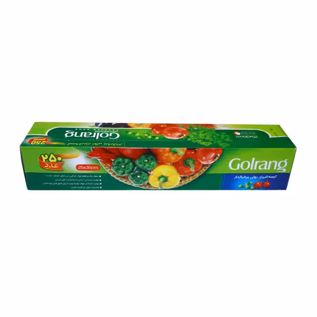کیسه فریزر رولی پرفراژدار جعبه ای گلرنگ 250 عددی