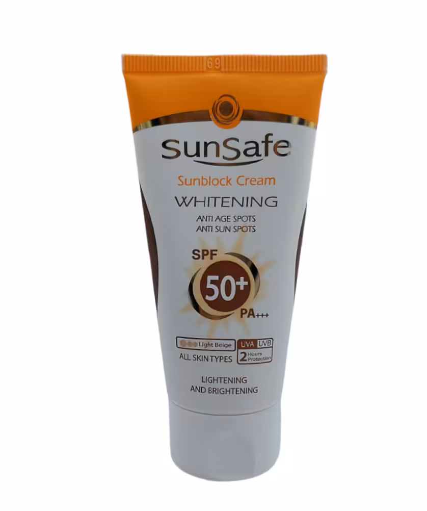 کرم ضدآفتاب spf 50 روشن کننده بژ روشن سان سیف