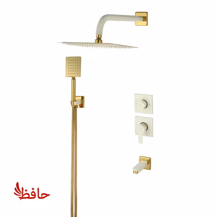 شیر حمام توکار راسان مدل ویوات فلت شیری طلایی کلاس 1