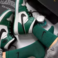 جوراب ساقدار نایک سبز یشمی نخ پنبه فری سایز