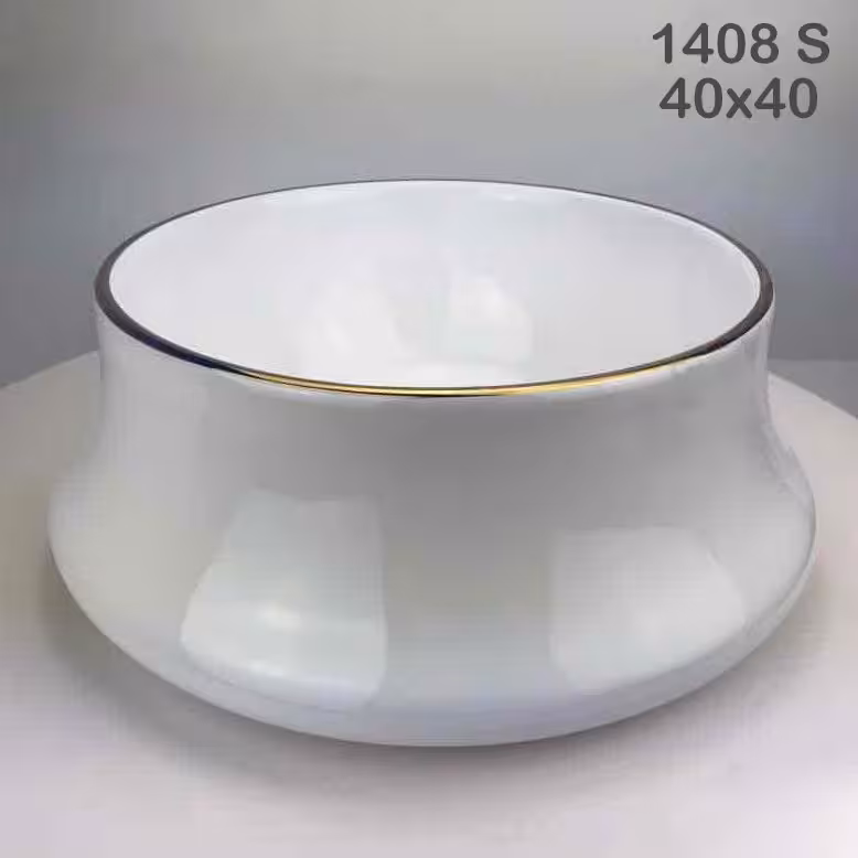 کاسه روشویی وارداتی مدل دیگی لبه طلایی ارسال به سراسر ایران