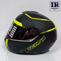 کلاه کاسکت بلوتوث دار فک متحرک تکنو Tekno - مشکی فسفری   M2C