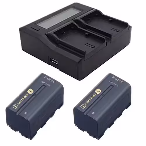 پکیج شارژر دوبل فوتومکس DUBLE NP-F770   دو باتری سونی NP-F770 خرید | قیمت - اگزیف