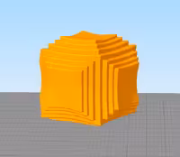 مدل سه بعدی شمع مکعب شیاردار (STL)