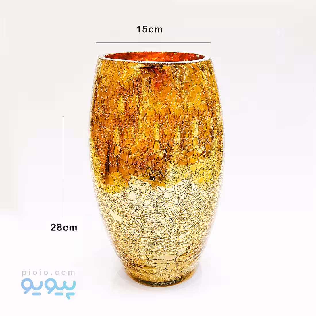 گلدان خمره ای آبگز کروم کد3669