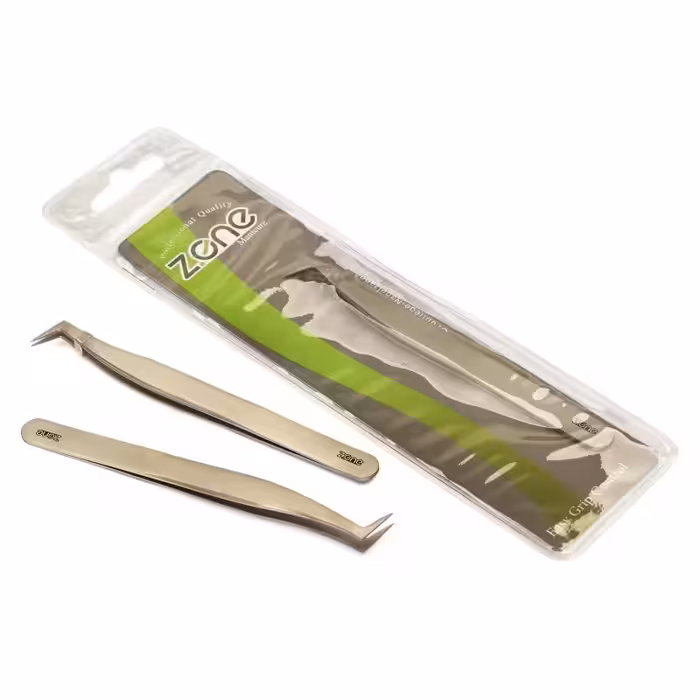 انبری کاشت مژه سرکج فلزی کد Z-115 زد وان