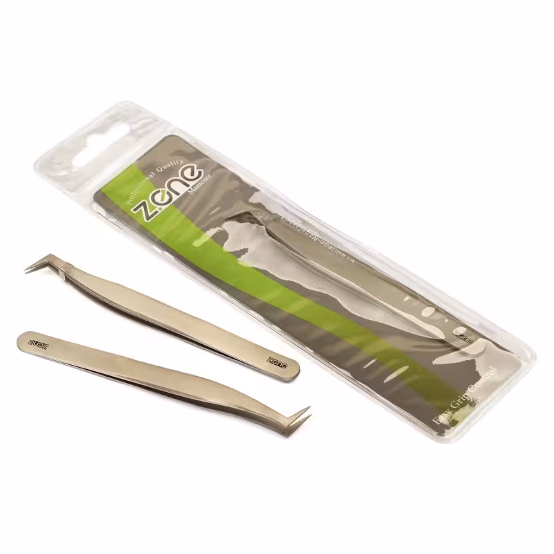 انبری کاشت مژه سرکج فلزی کد Z-115 زد وان