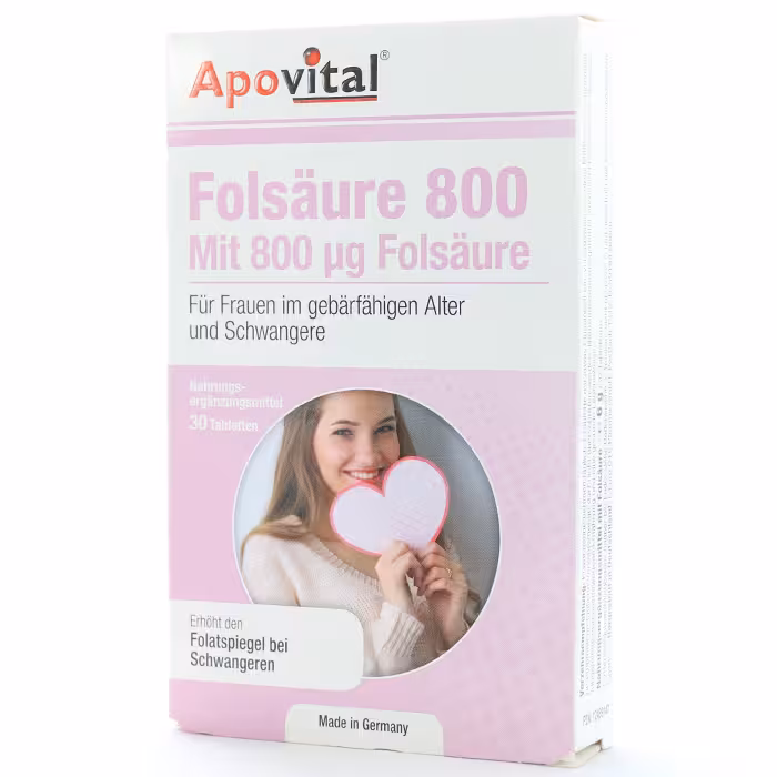 قرص اسید فولیک 800 آپوویتال 30 عددی