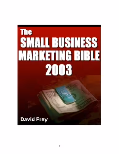 خرید و دانلود نسخه کامل کتاب The Small Business Marketing Bible