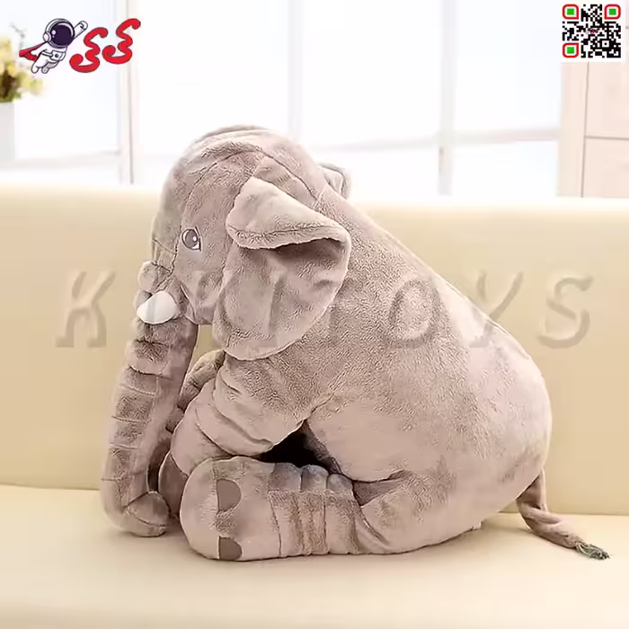عروسک پولیشی فیل بالشتی متوسط 60 سانت اورجینال Pillow Doll