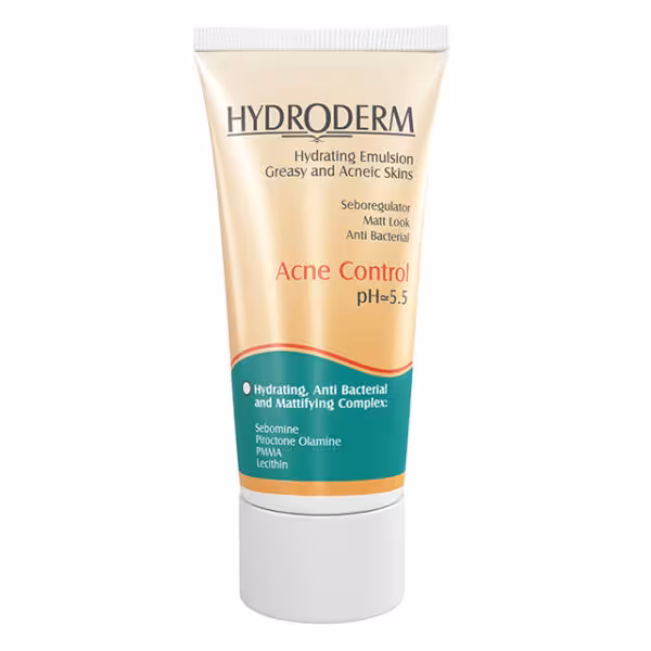امولسیون مرطوب کننده پوست چرب هیدرودرمHydroderm Hydrating Emulsion Acne Control Oily Skins