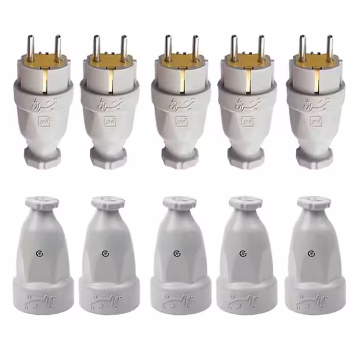 دوشاخه و مادگی برق تیراژه مدل s31 بسته 10 عددی | کالا مکس