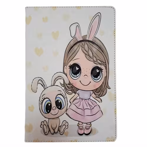 کیف طرحدار (با قاب اصلی) دختر کارتونی 1 | تبلت سامسونگ "8.7 اینچ" Tab A7 Lite (T220-T225)