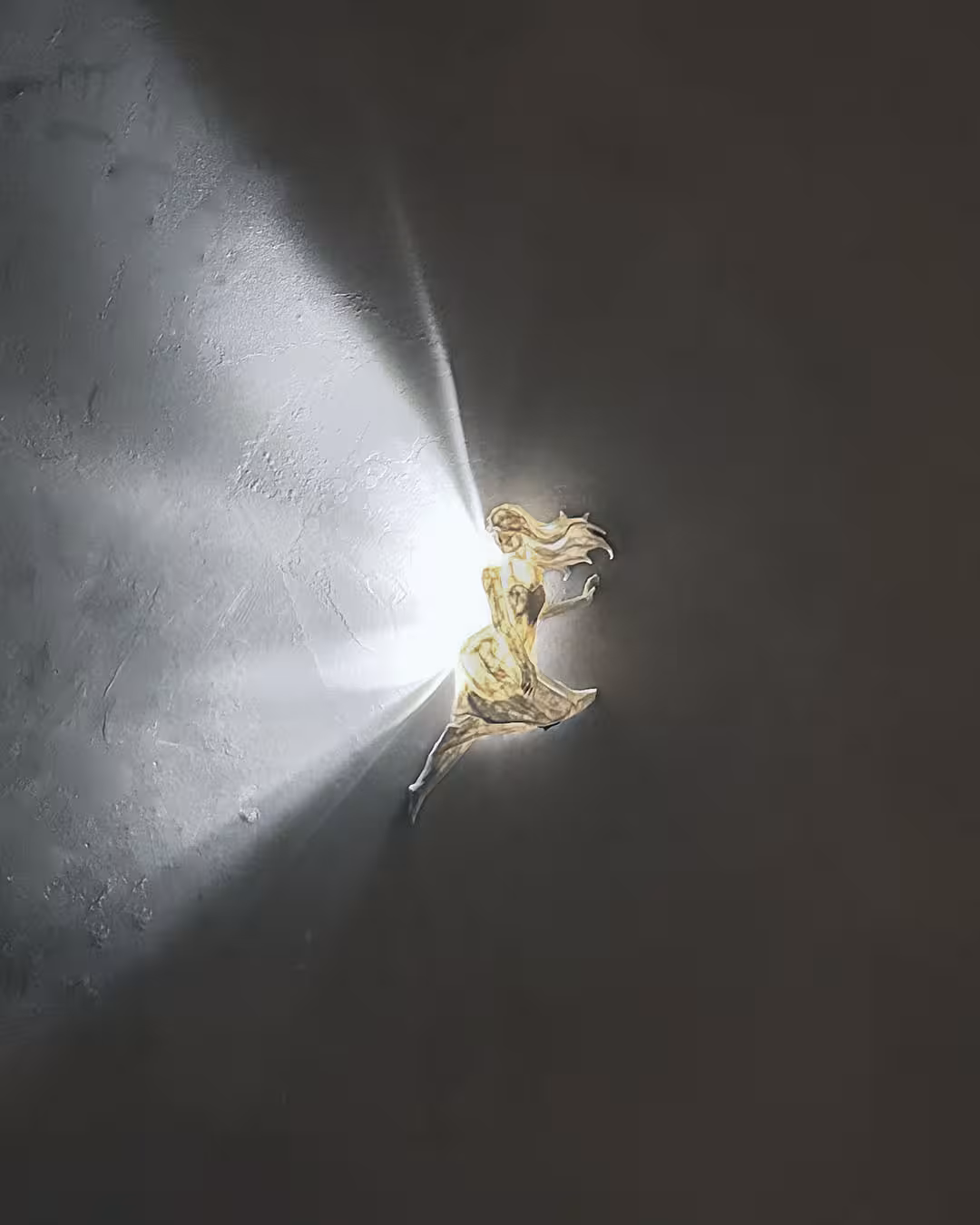 مدل سه بعدی چراغ دیواری طرح پری رویایی (STL)