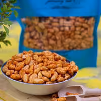 مغز بادام زمینی با طعم کچاپ فلفل بدون پوست محصول