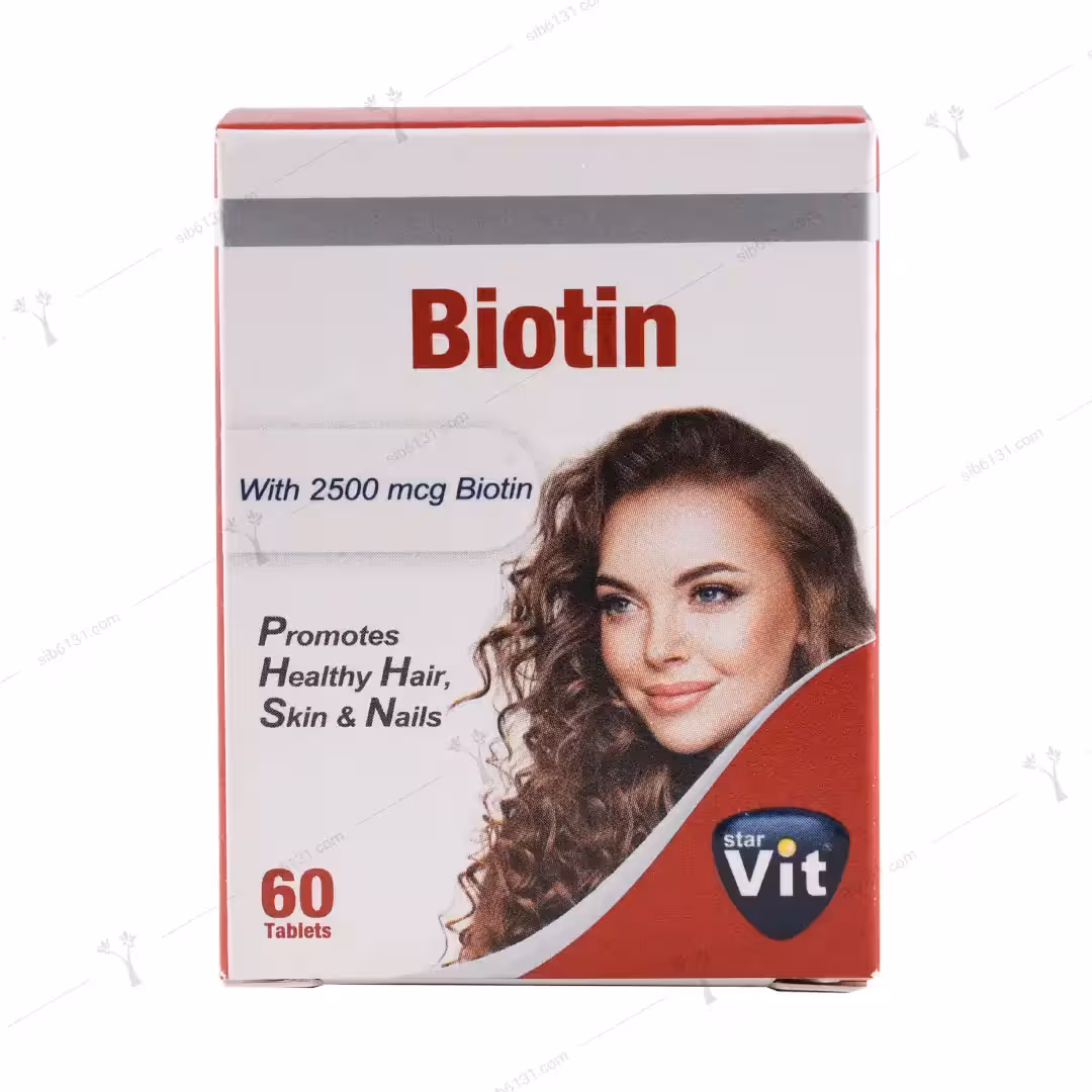 قرص بیوتین 2500 میکروگرمی استار ویت 60 عددی