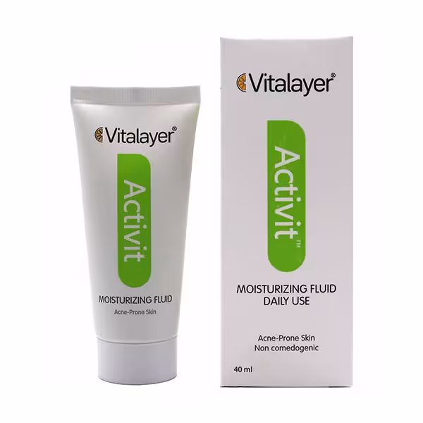 لوسیون فلوئید مرطوب کننده پوست چرب اکتی ویت ویتالیر 40 میل
