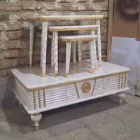 میز جلومبلی به همراه سه عدد عسلی مدل سارینا