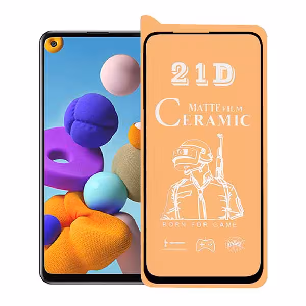 محافظ صفحه نمایش سرامیکی مات full cover SAMSUNG A21s
