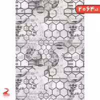 گلیم فرش ماشینی  نقره ای کد 2064 سایز  12متری (3 در 4)