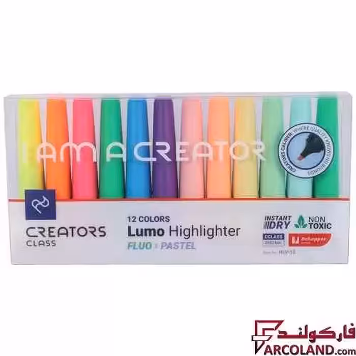 ماژیک هایلایتر کریتورز کلاس Creators Class Lumo HLV-12 بسته 12 عددی
