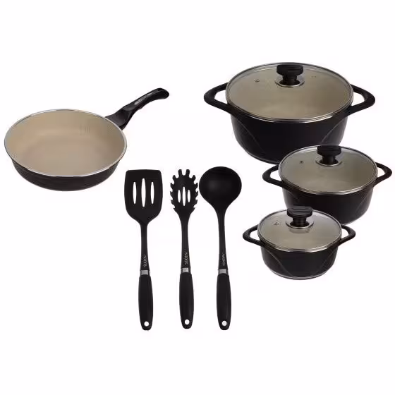 سرویس 7 پارچه مدل ویکتوریا عروس   3 عدد کفگیر هدیه