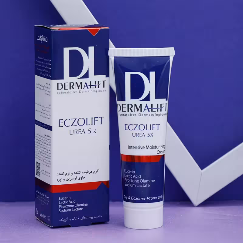 کرم مرطوب کننده و نرم کننده پوست خشک و آتوپیک درمالیفت ECZOLIFT UREA 5% حجم 50 میل 92809
