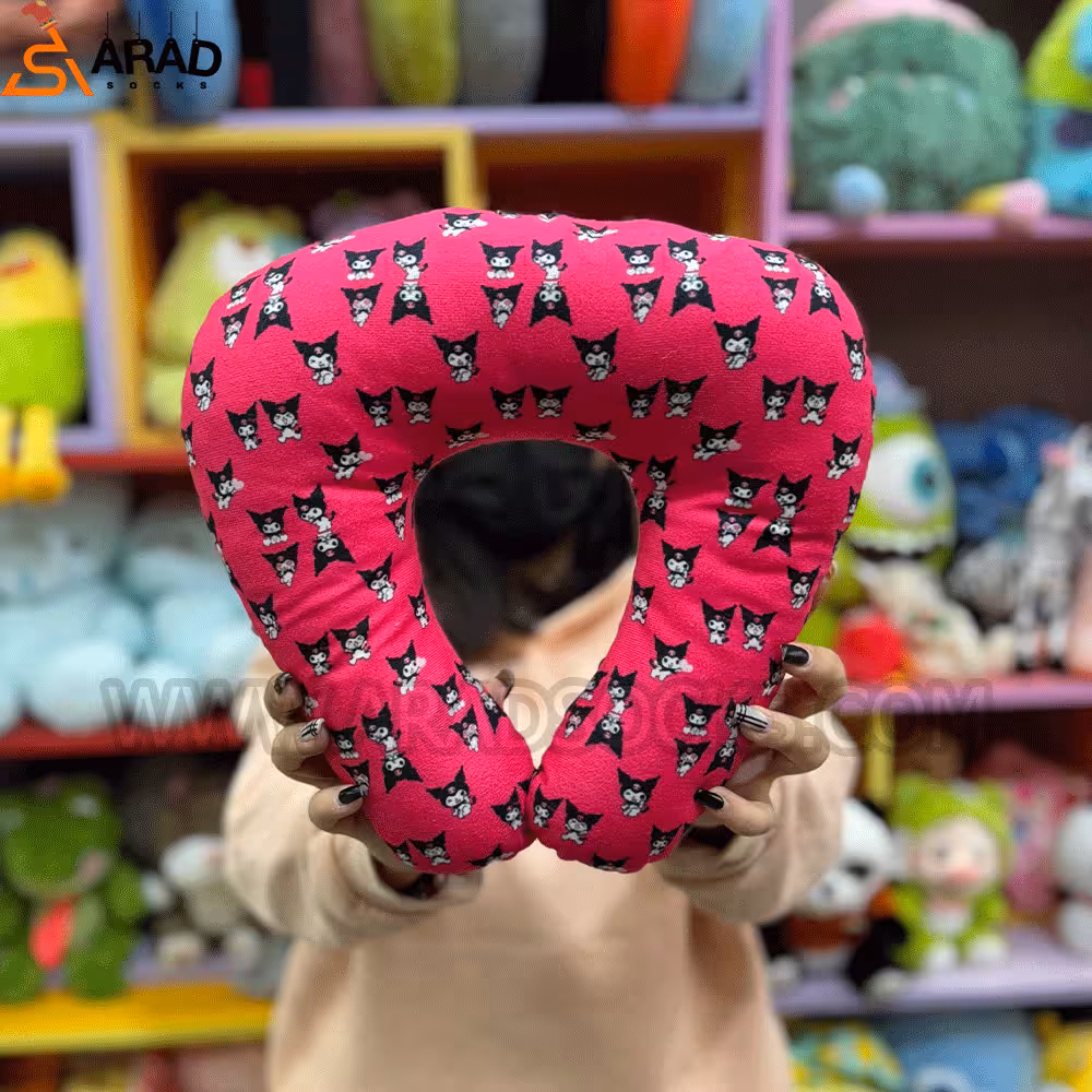 عروسک بالش گردنی کرومی صورتی