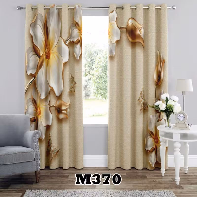 پرده سه بعدی طرح گل