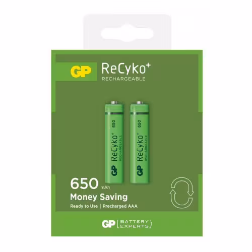 باتری نیم قلمی شارژی GP 650ma