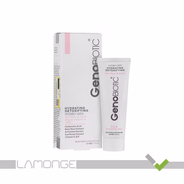 کرم رطوبت رسان صورت و گردن ژنوبایوتیک مناسب پوست خشک حجم 50 میلی لیتر