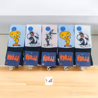 جوراب ساقدار کش انگلیسی فانتزی پنبه کد 1