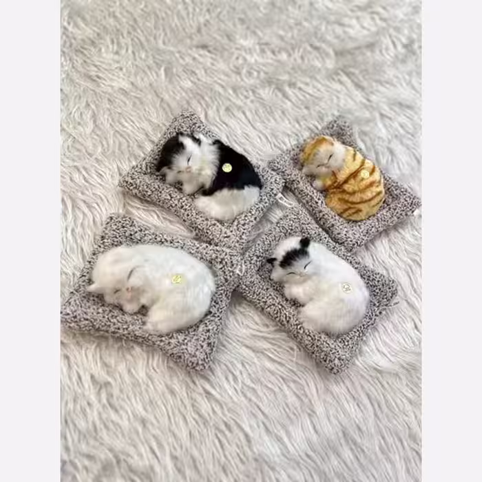 عروسک گربه خوابیده صدادار وارداتی