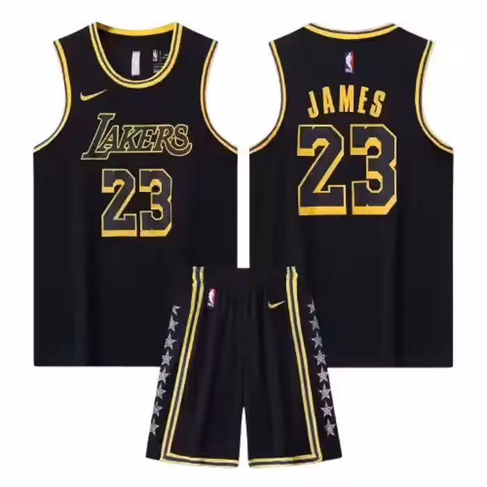 پیراهن و شورت بسکتبالی لس آنجلس لیکرز مشکی شماره 23