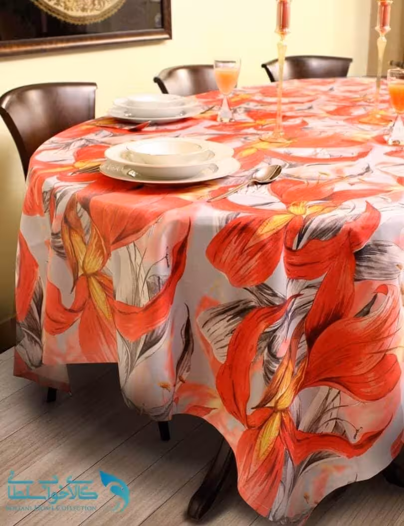 رومیزی طرح گل مستطیل