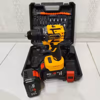 دریل شارژی چکشی 88 ولت دیوالت دوباتری سه نظام فلزی دارای تراز پیچگوشتی شارژی 88 ولت دیوالت با کیف و لوازم جانبی کامل