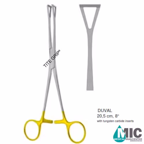 پنس روده و بافت دووال با فک تنگستن کارباید (DUVAL)