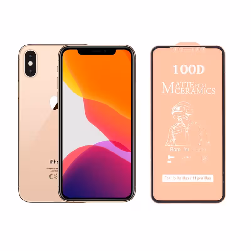 گلس سرامیکی مات ایفون xsmaxMatte ceramic glass iPhone xs max