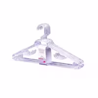 چوب لباسی کریستالی مدل ارج پلاستیک کد001420 بسته 6 عددی