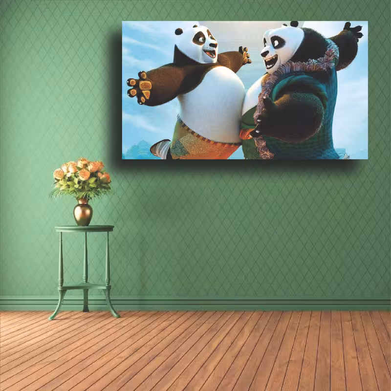 تابلو شاسی طرح پاندای کنگ فوکار کد 0TS-1 | دنیای قاب