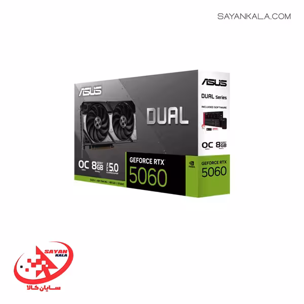 کارت گرافیک ایسوس مدل GRAPHICS CARD ASUS DUAL OC Geforce RTX 5060 TI 8GB