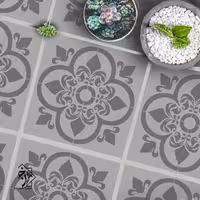 شابلون دیواری طرح کاشی کد 918