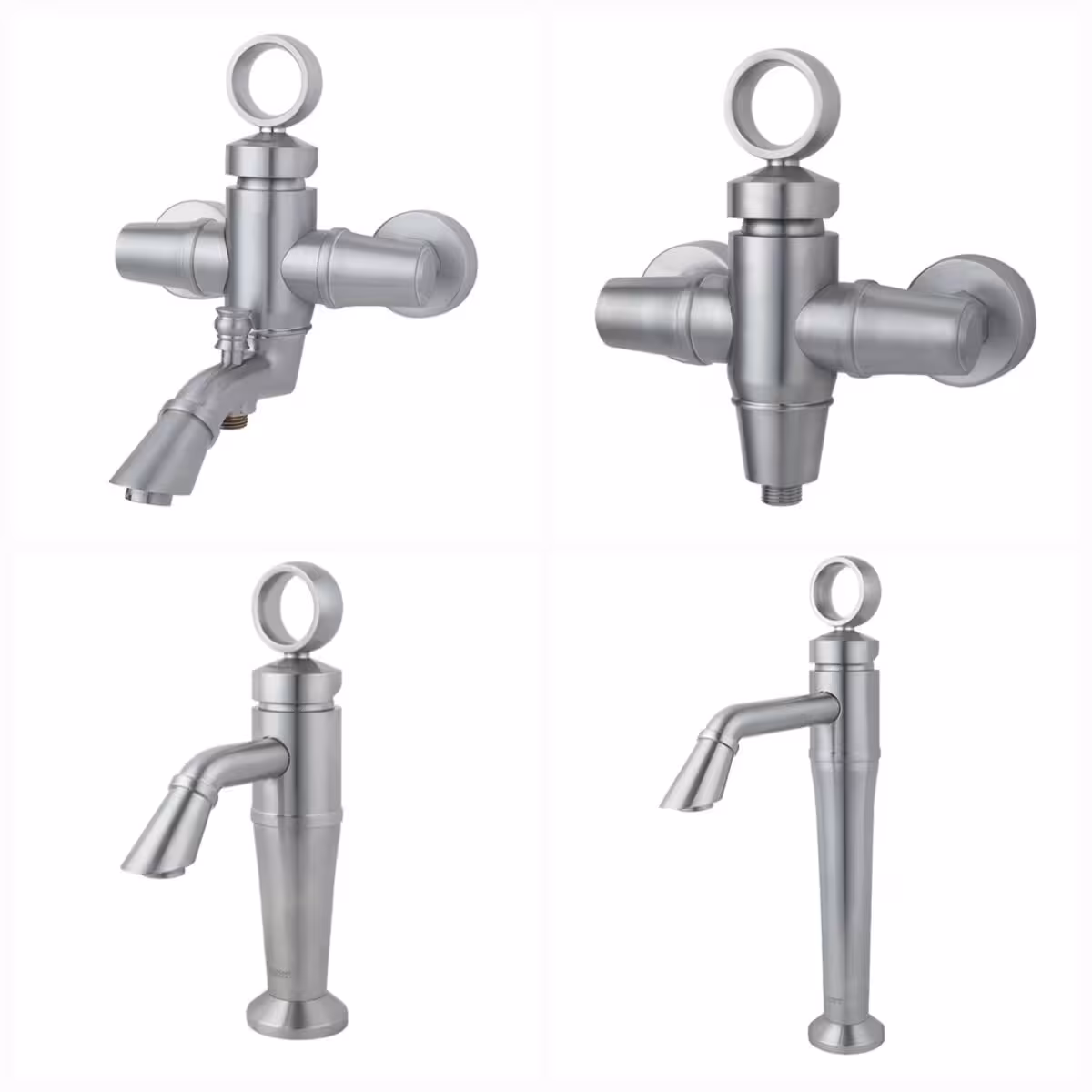 ست چهار تکه شیرآلات راسان مدل آنیتا کروم مات