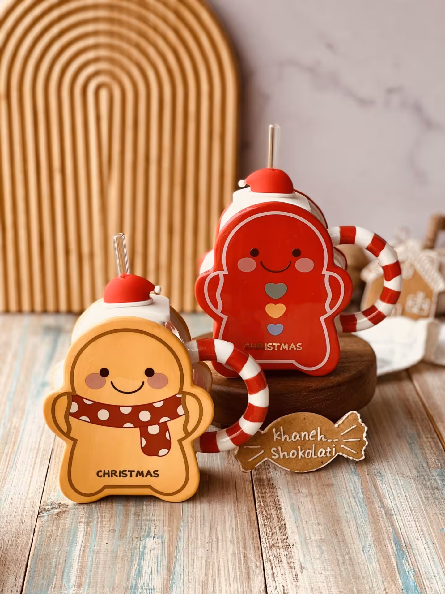 ماگ طرح بیسکوییت کریسمسی