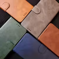 کیف کلاسوری چرمی مگنتی رنگ سورمه ای مناسب گوشی شیاومی note 13
