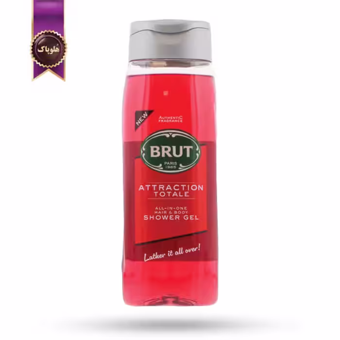 ژل دوش 3 در 1 مردانه برات Brut مدل اترکشن توتال Attraction Totale حجم 500 میلی‌لیتر (اورجینال)