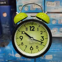 ساعت رومیزی آرامگرد فانتزی زنگدار چراغدار آرام گرد ( زنگ دار ) ( خرید عمده و تک ساعت رومیزی