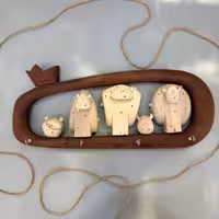 جاکلیدی با پنج مجسمه دیو طرح یک